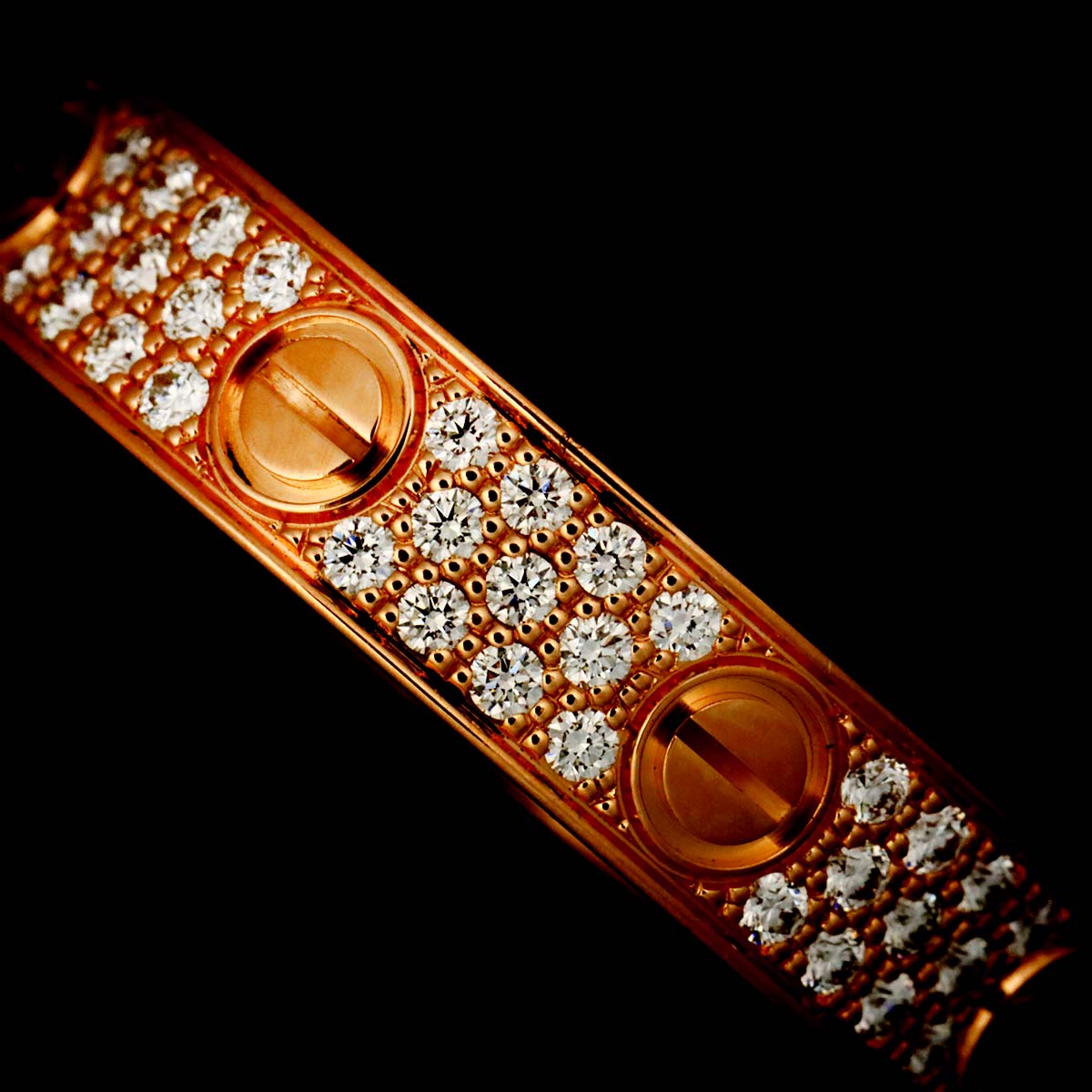 Love Ring SM Full Pave Diamond 18K PG 750 size52 6(US)