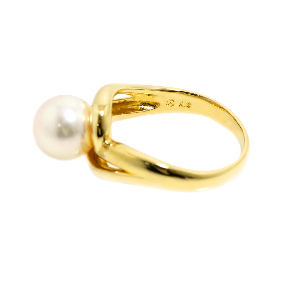 Akoya Pearl 8.5mm Ring 18K YG 750 6.5-6.75(US)