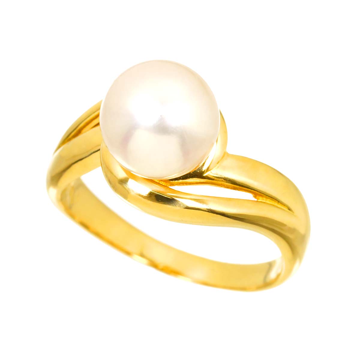Akoya Pearl 8.5mm Ring 18K YG 750 6.5-6.75(US)