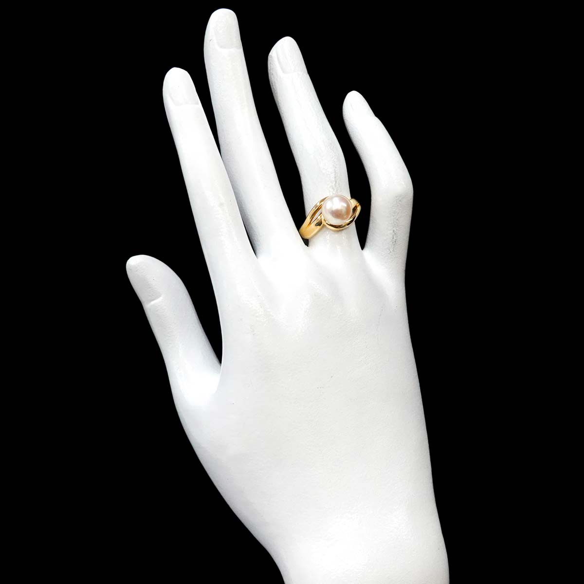 Akoya Pearl 8.5mm Ring 18K YG 750 6.5-6.75(US)