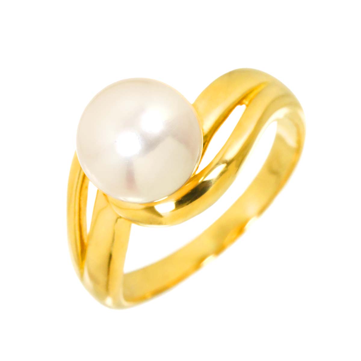 Akoya Pearl 8.5mm Ring 18K YG 750 6.5-6.75(US)