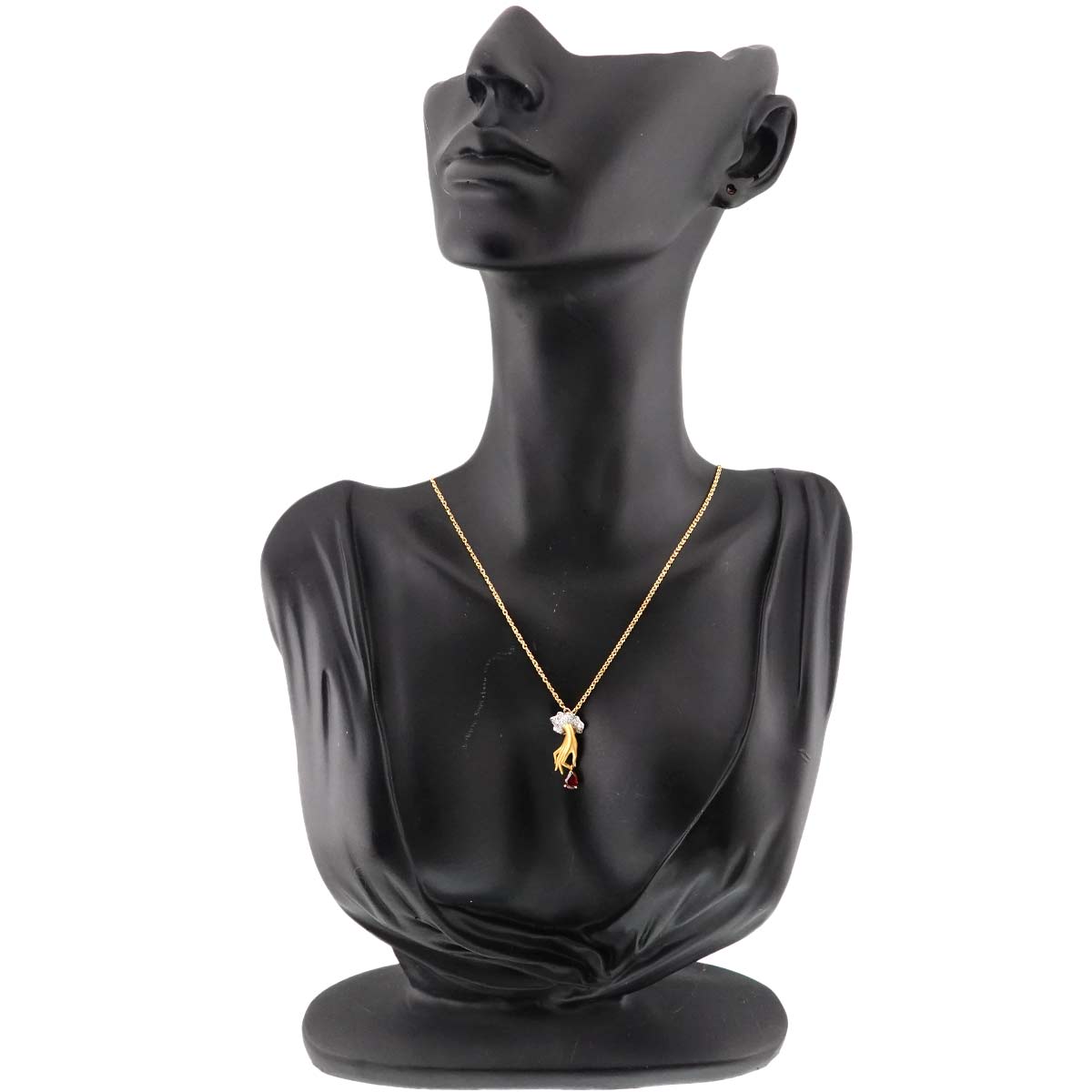 Ruby Diamond Necklace 18K YG WG 750