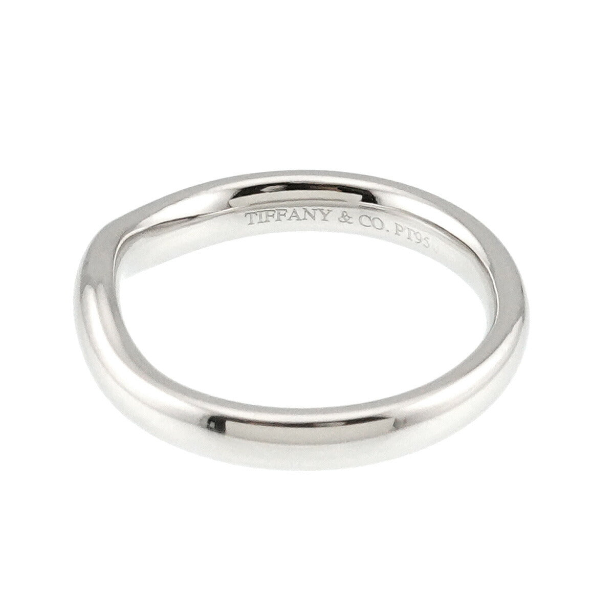 Wide Curved Band Ring Pt Platinum size4.75-5(US)