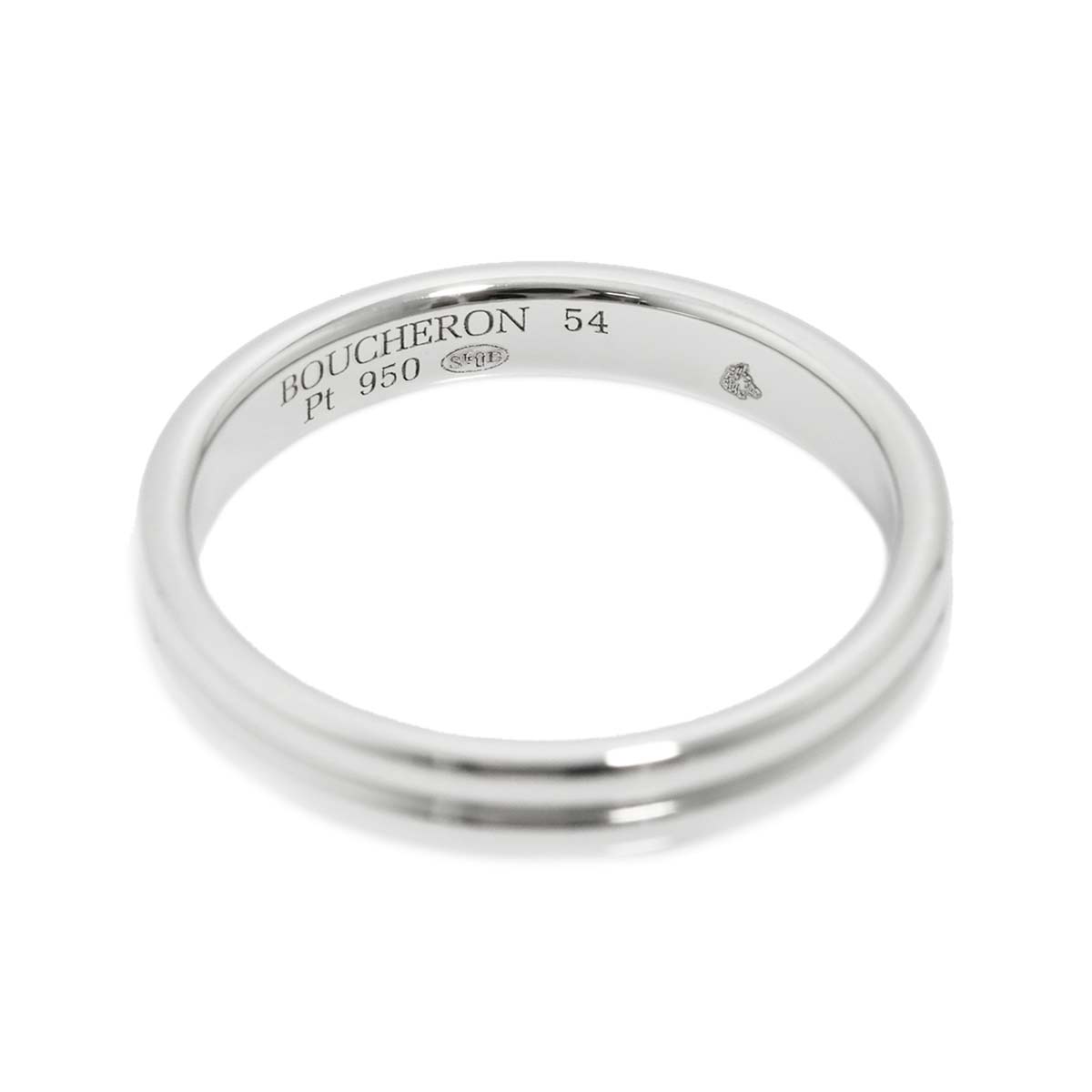 Godron Ring Pt Platinum Size54 6.5-6.75(US)