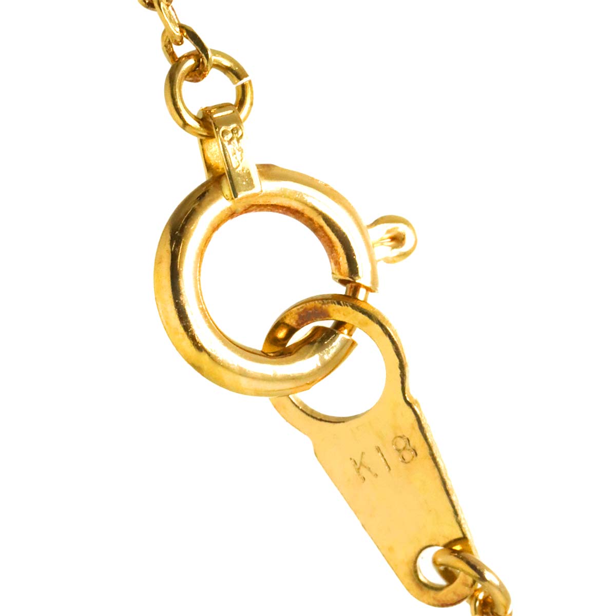 Lapis Lazuli Diamond 0.09ct Necklace 18K YG 750