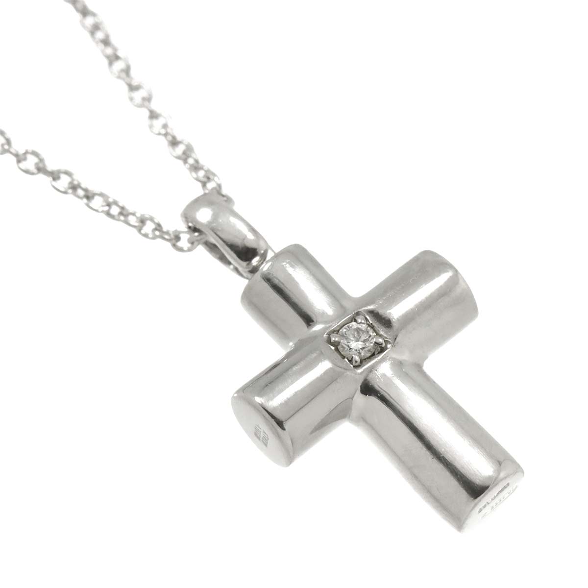 Latin Cross Diamond 1P Necklace Pt Platinum