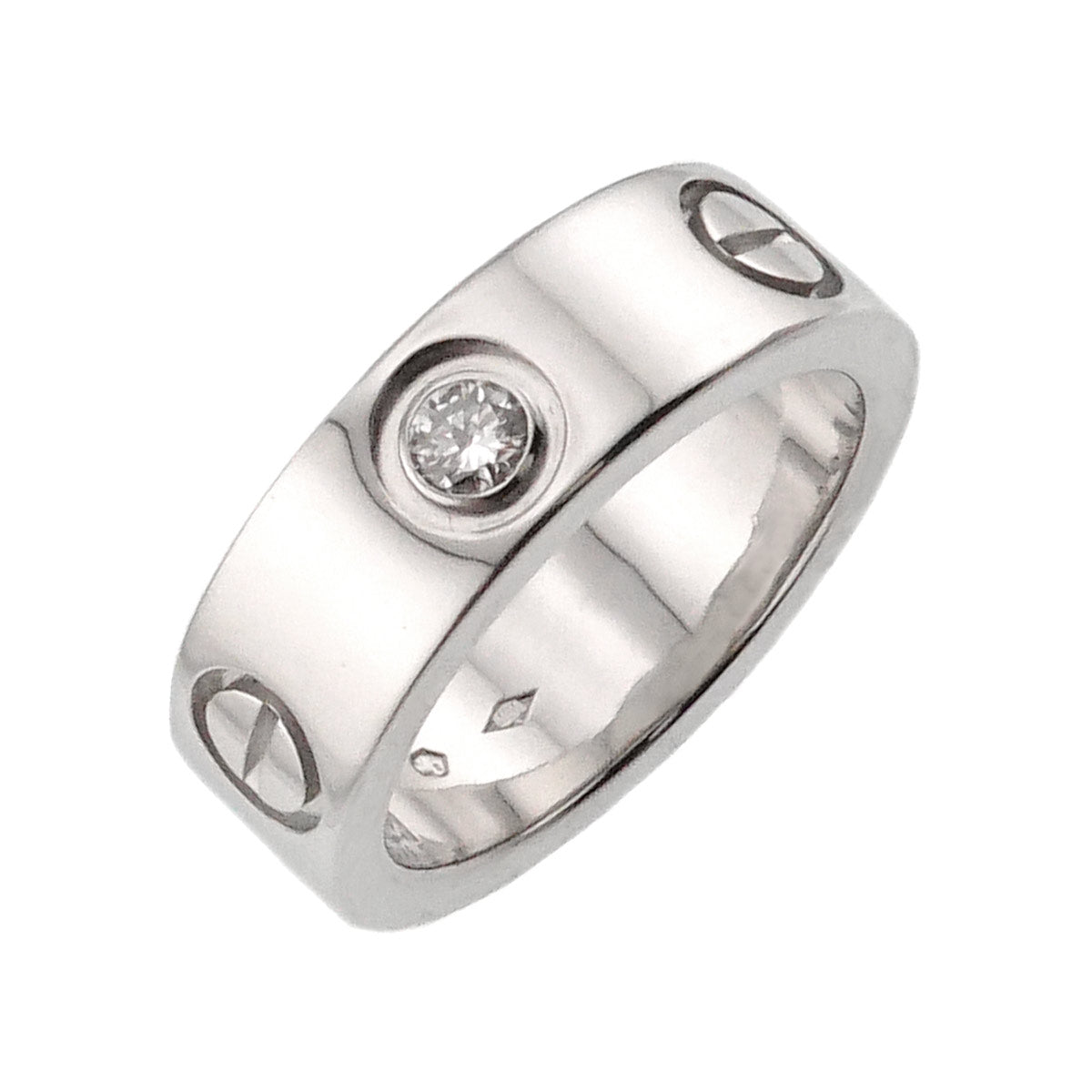 Cartier Love Ring Diamond 1P Platinum size46 3.75(US)