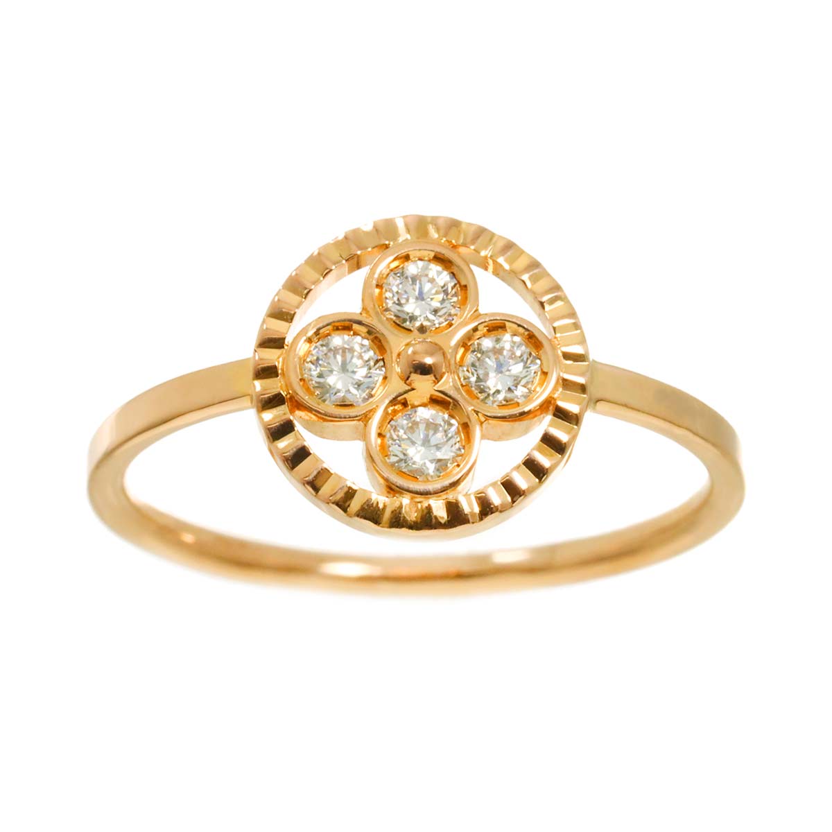 Diamond Ring K18 PG 750 Size53 6.25-6.5(US)