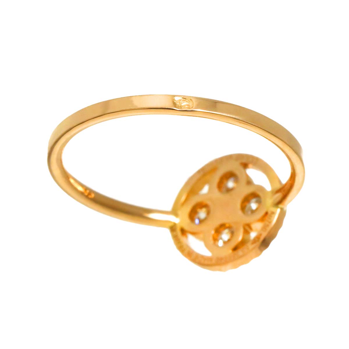 Diamond Ring K18 PG 750 Size53 6.25-6.5(US)