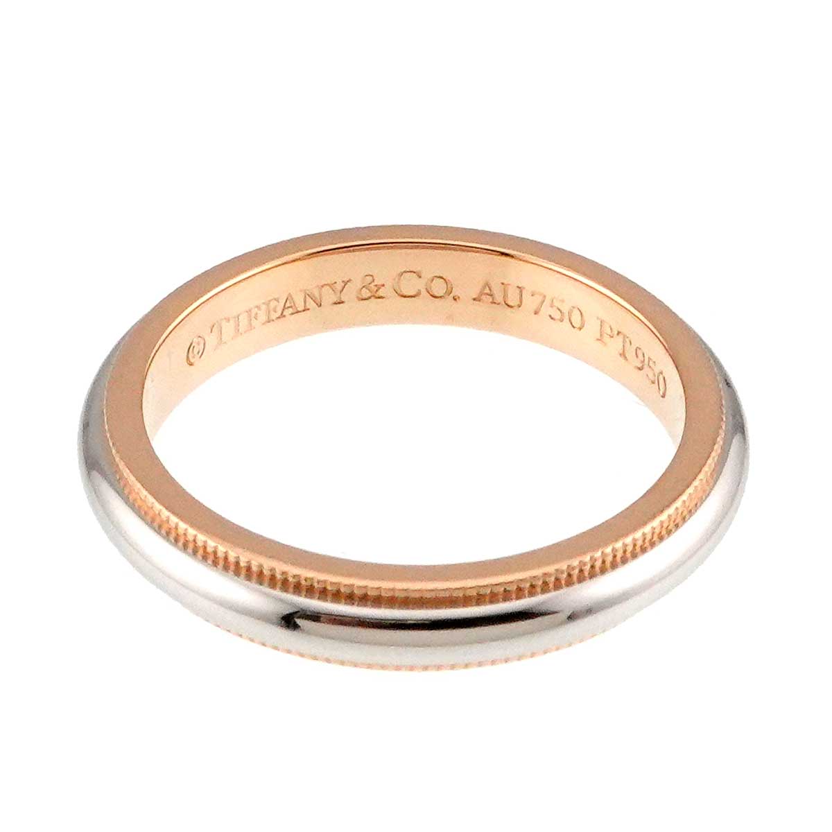 Milgrain Band Ring 18K PG 750 Platinum Size6.25-6.5(US)