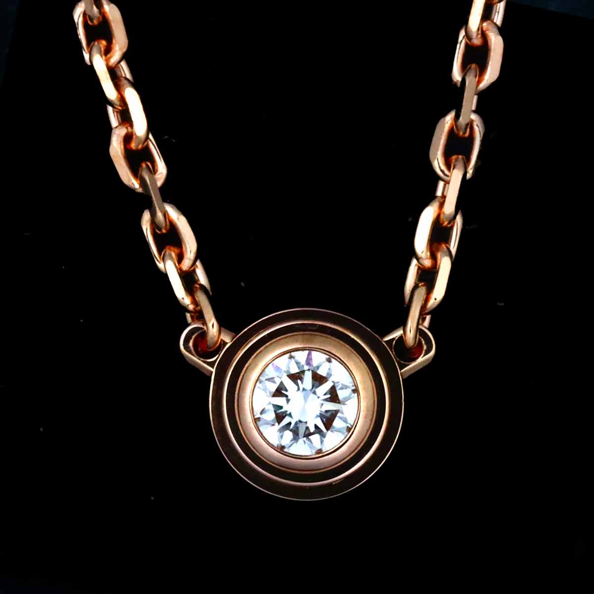 d Amour Diamond Necklace XS 18K Pink Gold 750