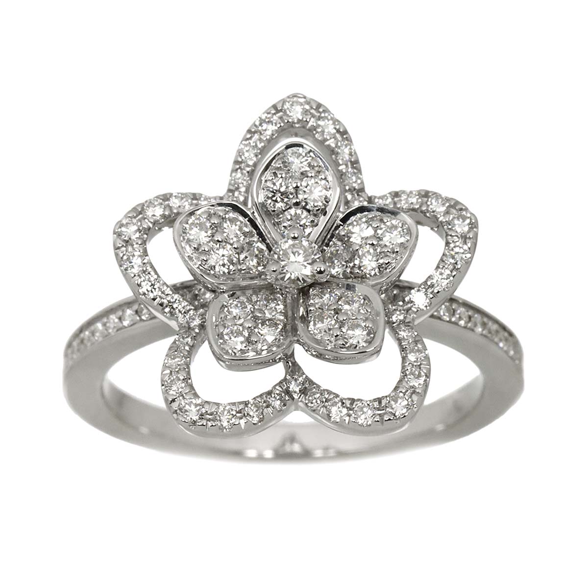 Wildflower Diamond Ring 18K WG 750 size6-6.25(US)