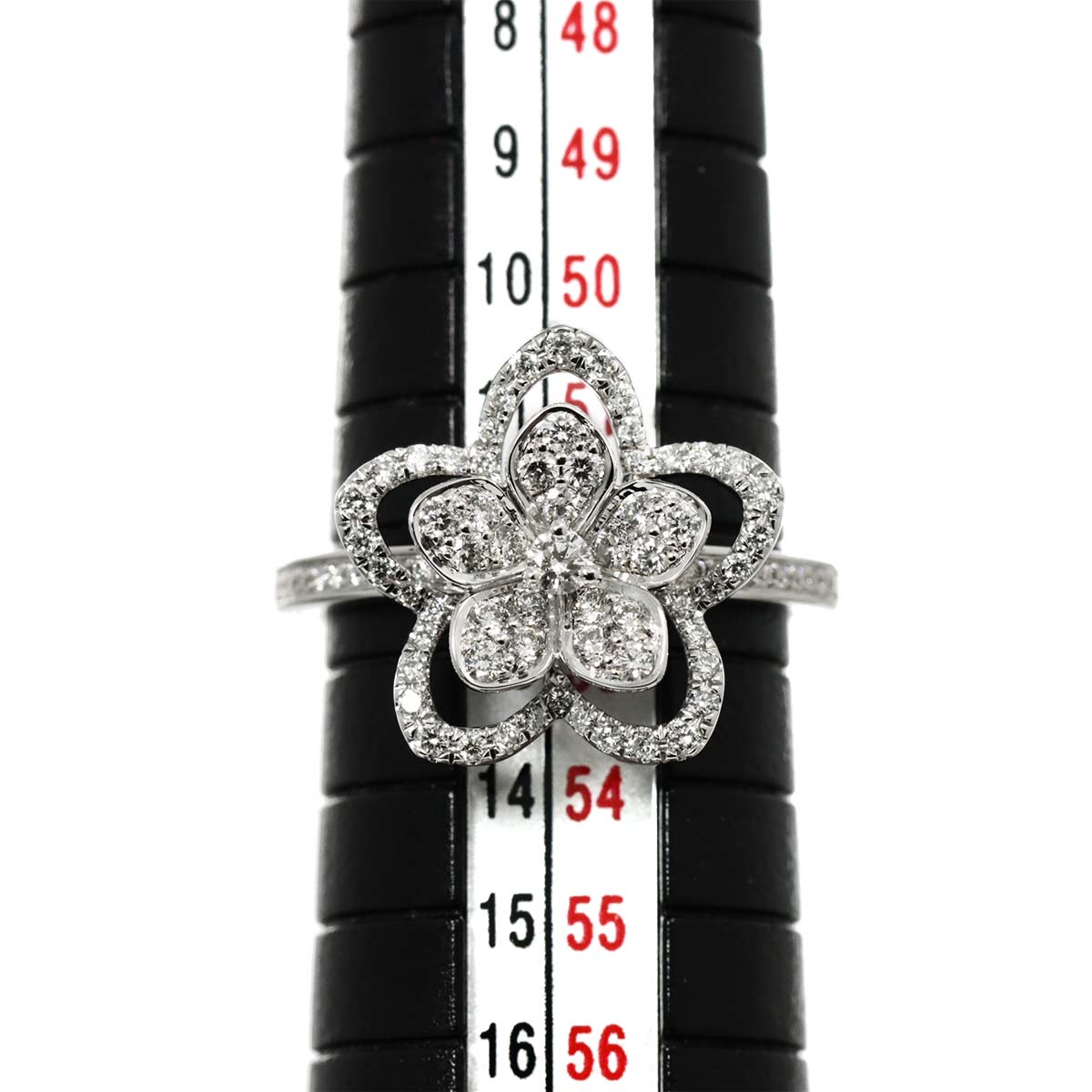 Wildflower Diamond Ring 18K WG 750 size6-6.25(US)