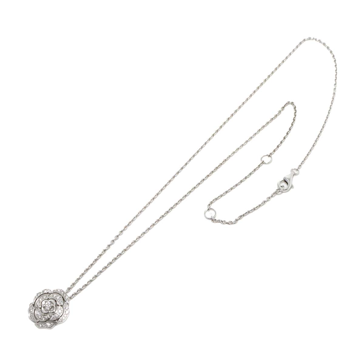 Camelia Necklace Diamond 18K White Gold 750