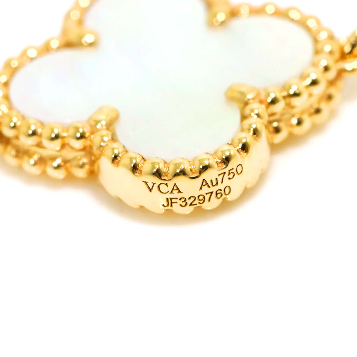 Vintage Alhambra Mother of Pearl Bracelet 18K YG 750