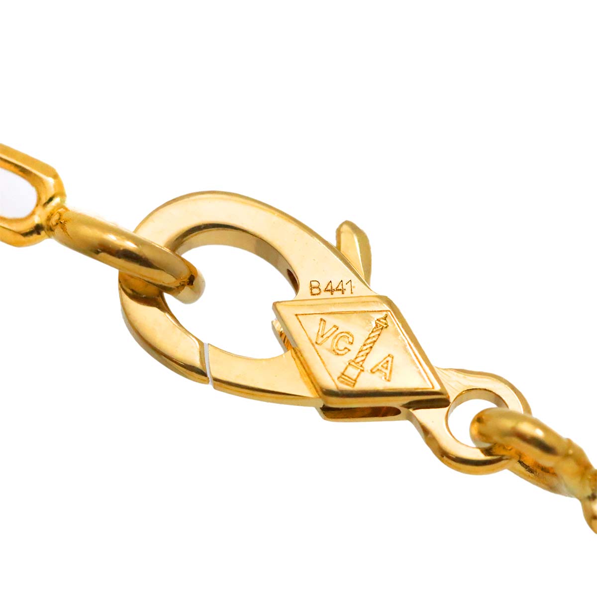 Vintage Alhambra Mother of Pearl Bracelet 18K YG 750