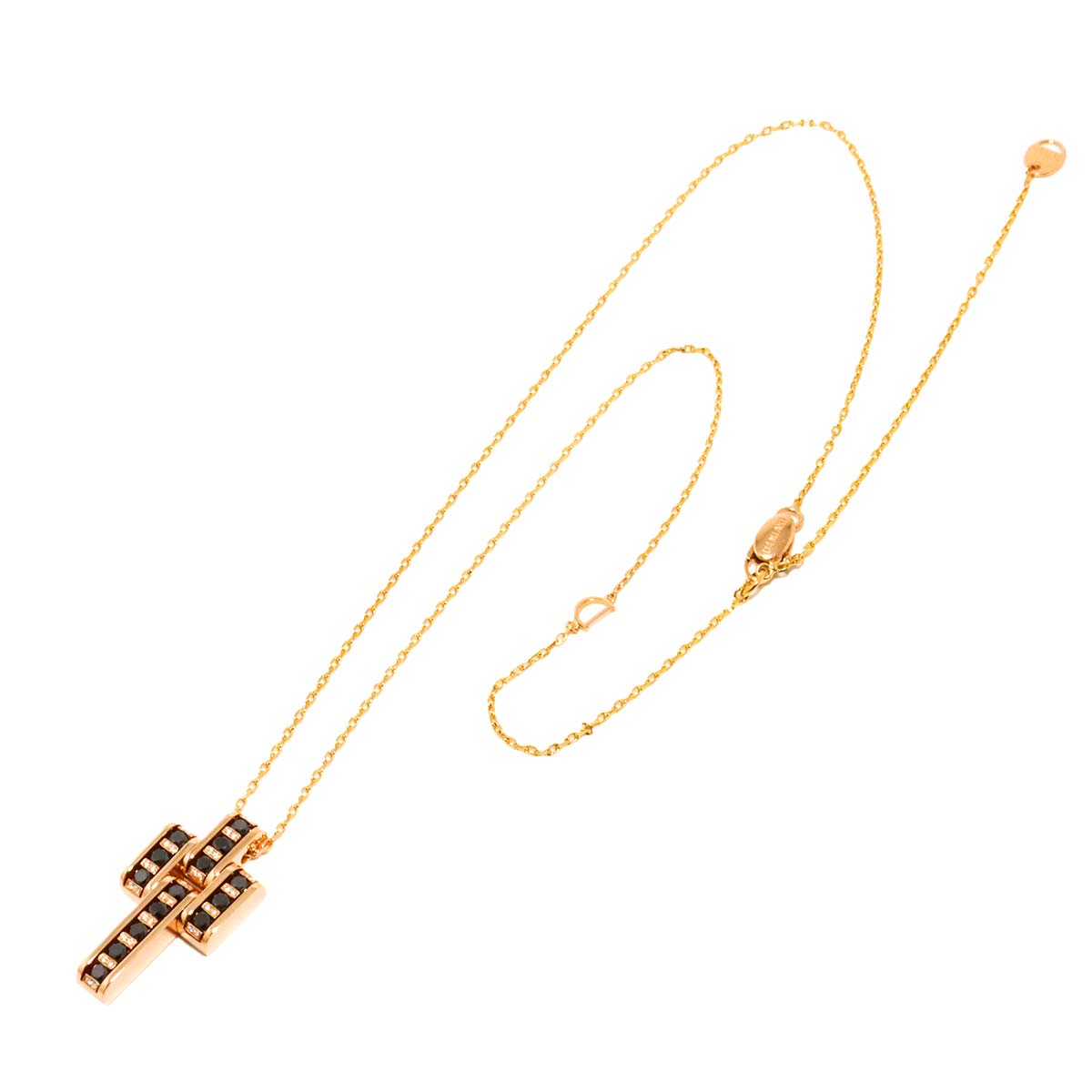 Cross Diamond Necklace K18 PG 750