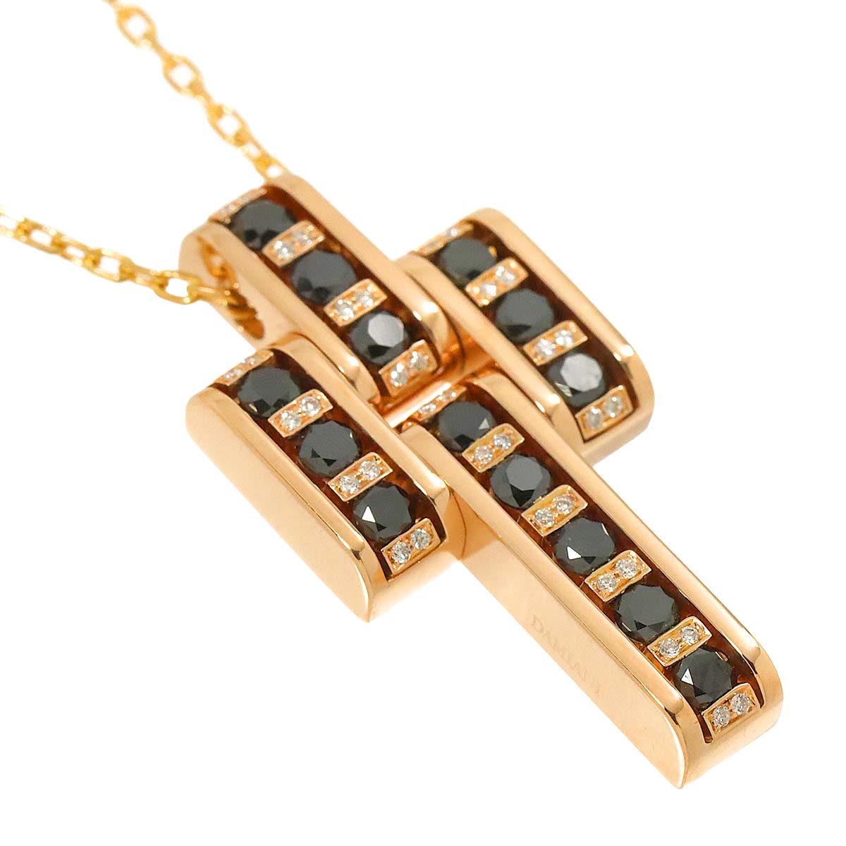 Cross Diamond Necklace K18 PG 750