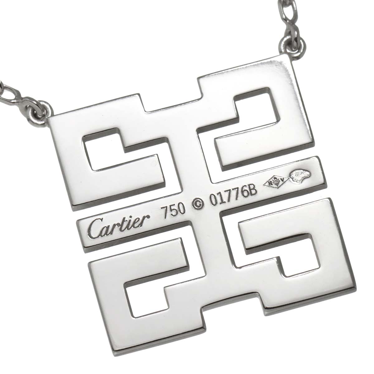 Diamond Necklace 18K White Gold 750