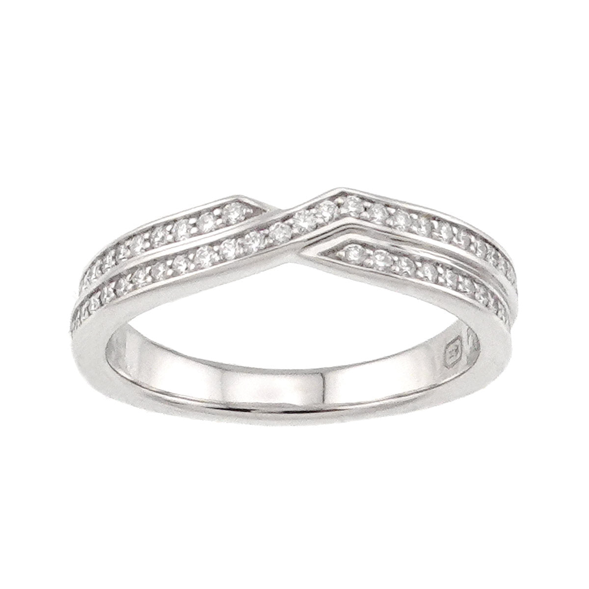 Diamond Ring Pt Platinum size4.5-4.75(US)