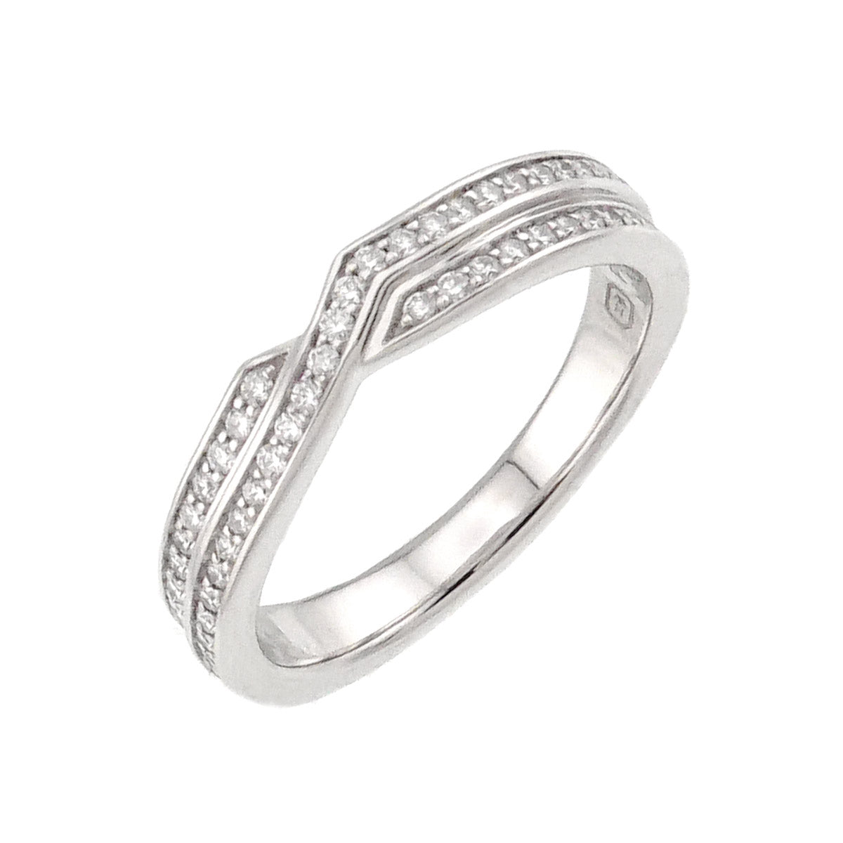 Diamond Ring Pt Platinum size4.5-4.75(US)