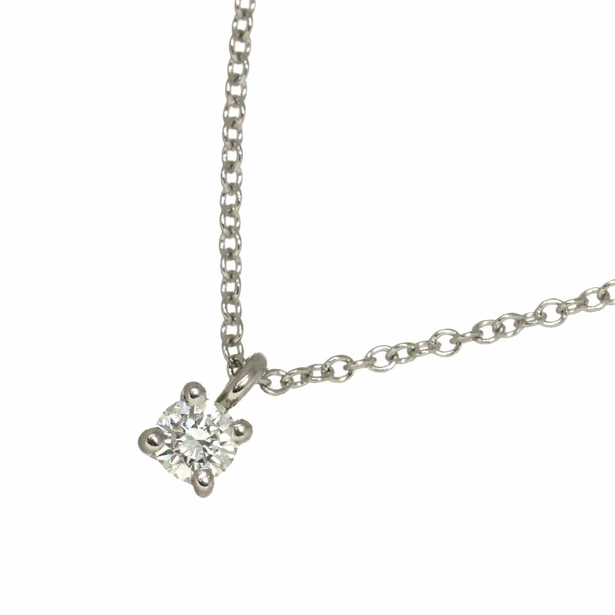 Solitaire Diamond Necklace Platinum