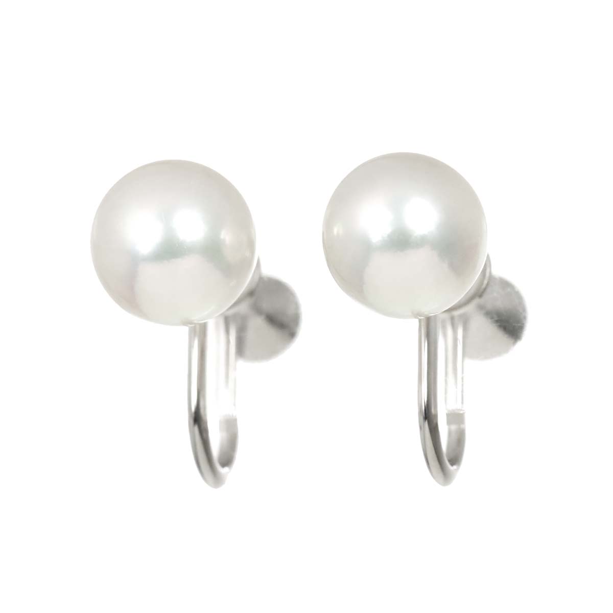 Akoya Pearl 8.6mm Earrings 18K WG 750