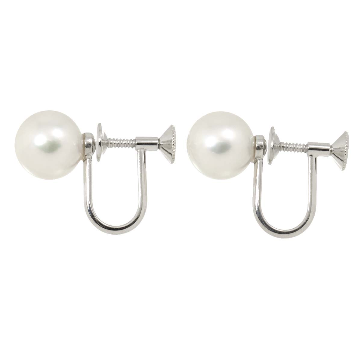 Akoya Pearl 8.6mm Earrings 18K WG 750