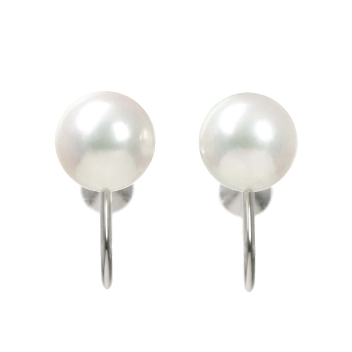Akoya Pearl 8.6mm Earrings 18K WG 750
