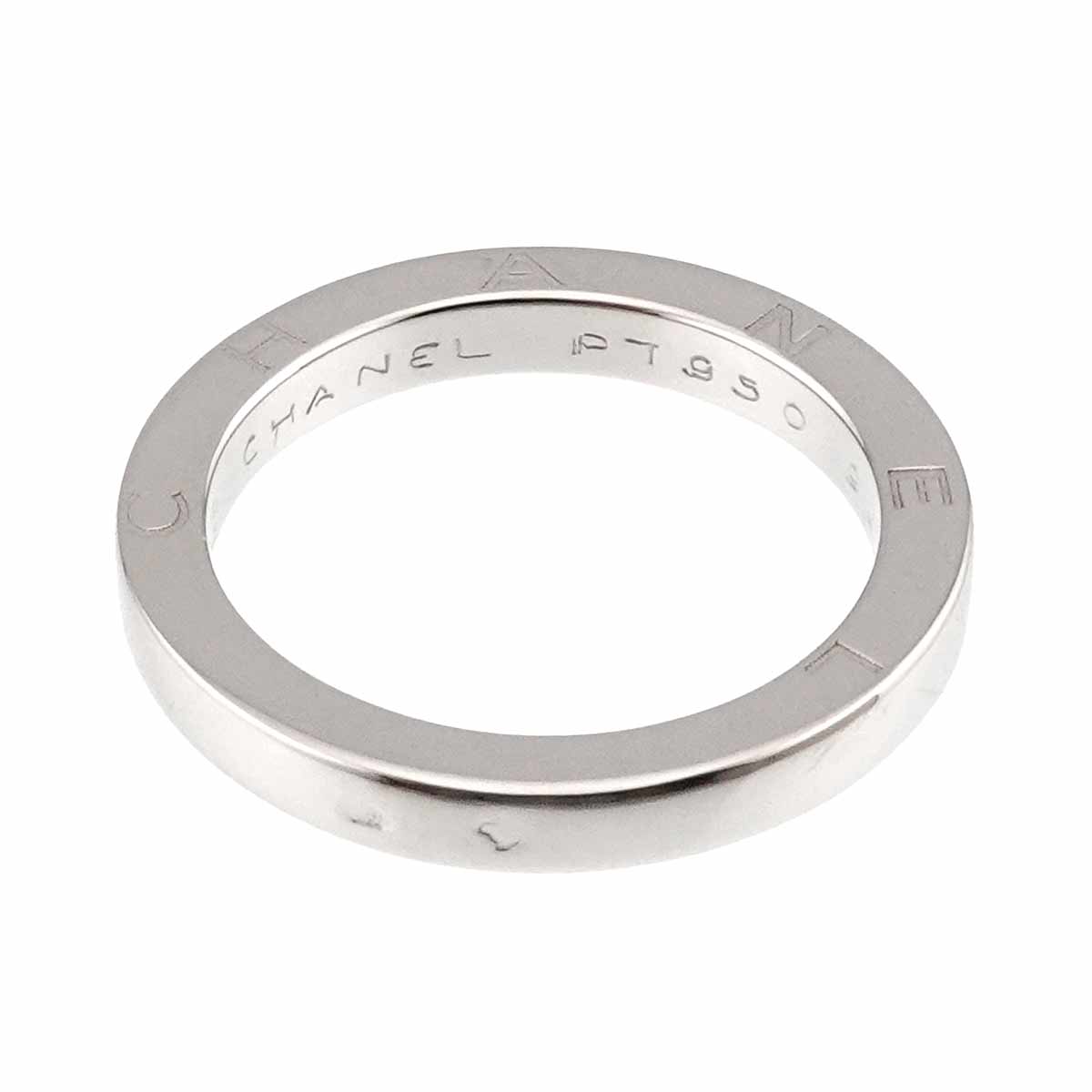 Signature Ring Pt Platinum Size6.75-7.25(US)