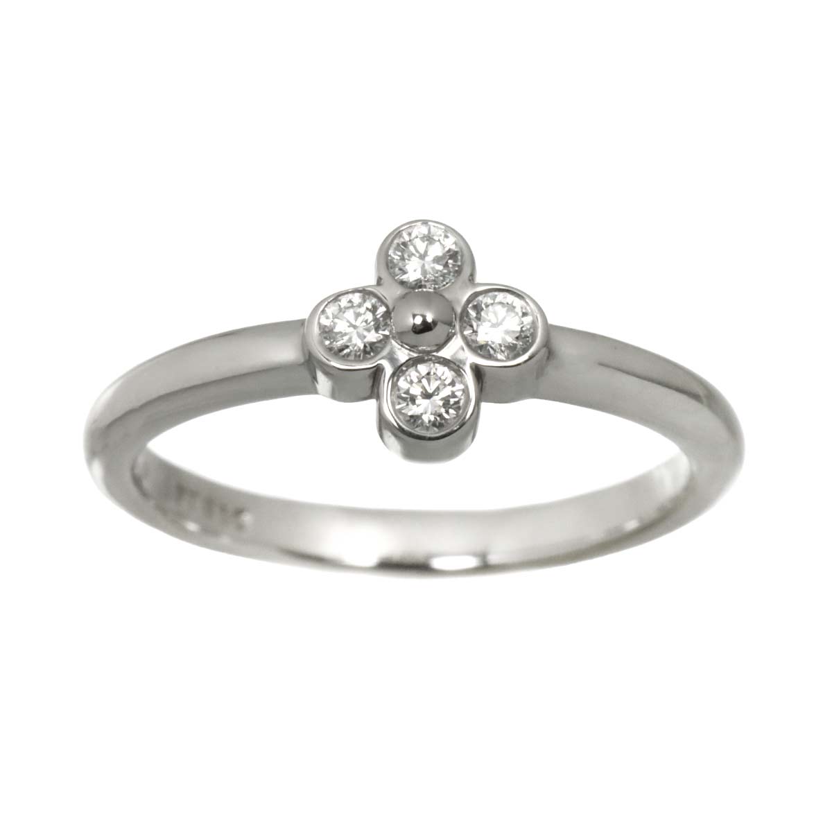 Flower Diamond Ring Platinum Size4-4.5(US)