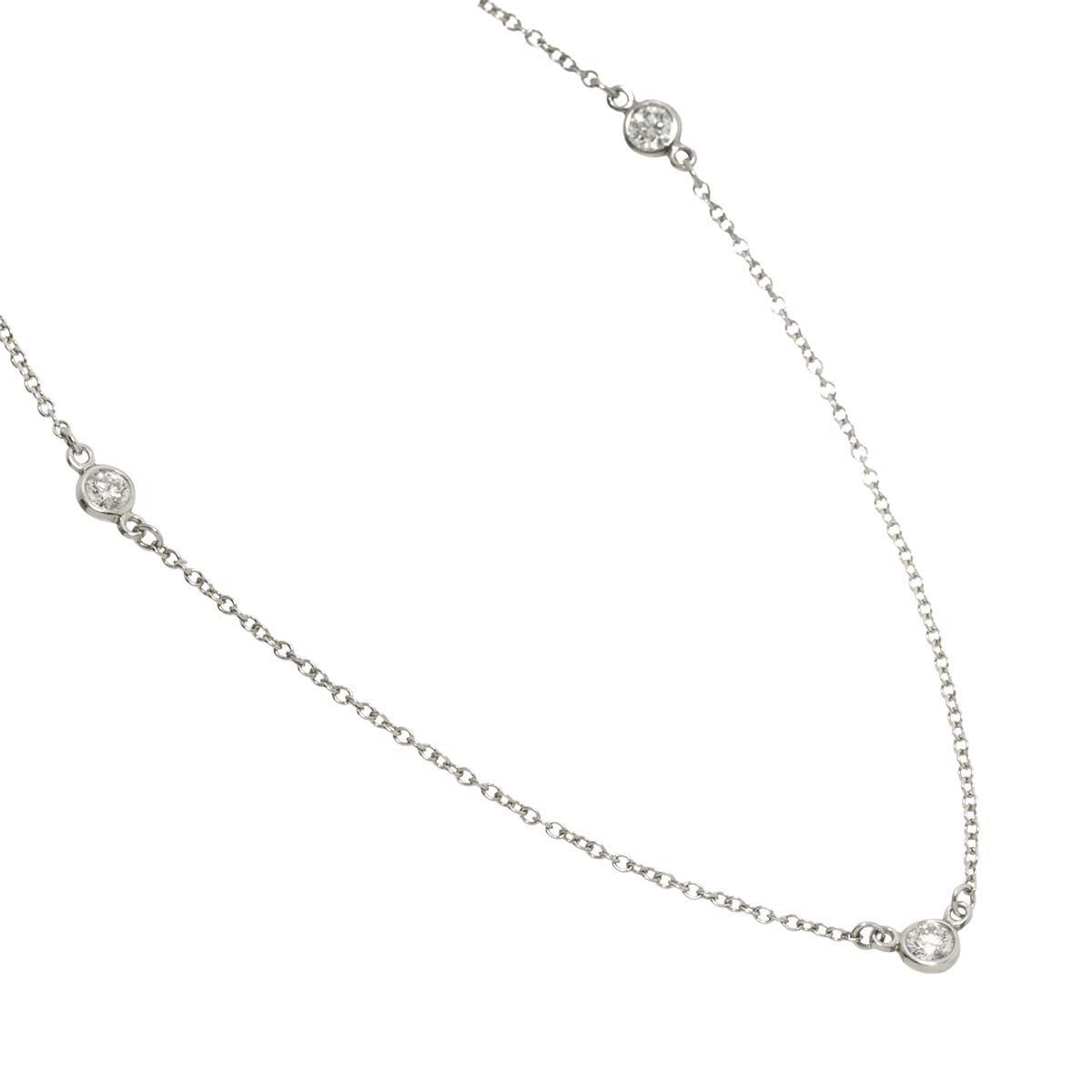 By The Yard Diamond 3P Necklace Platinum