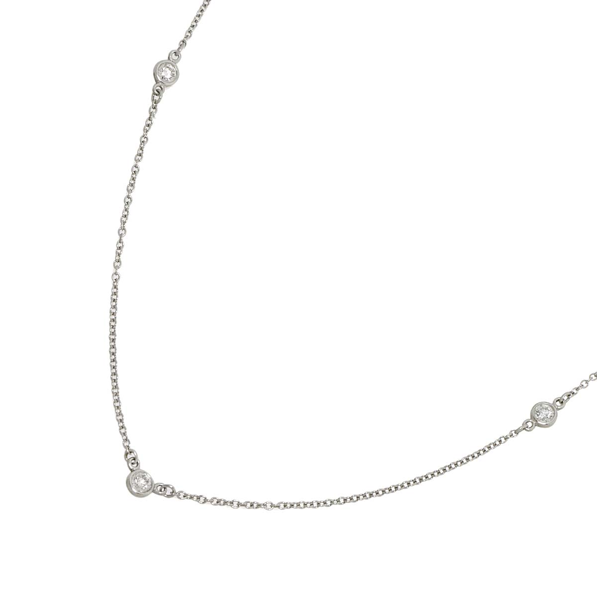 By The Yard Diamond 3P Necklace Platinum
