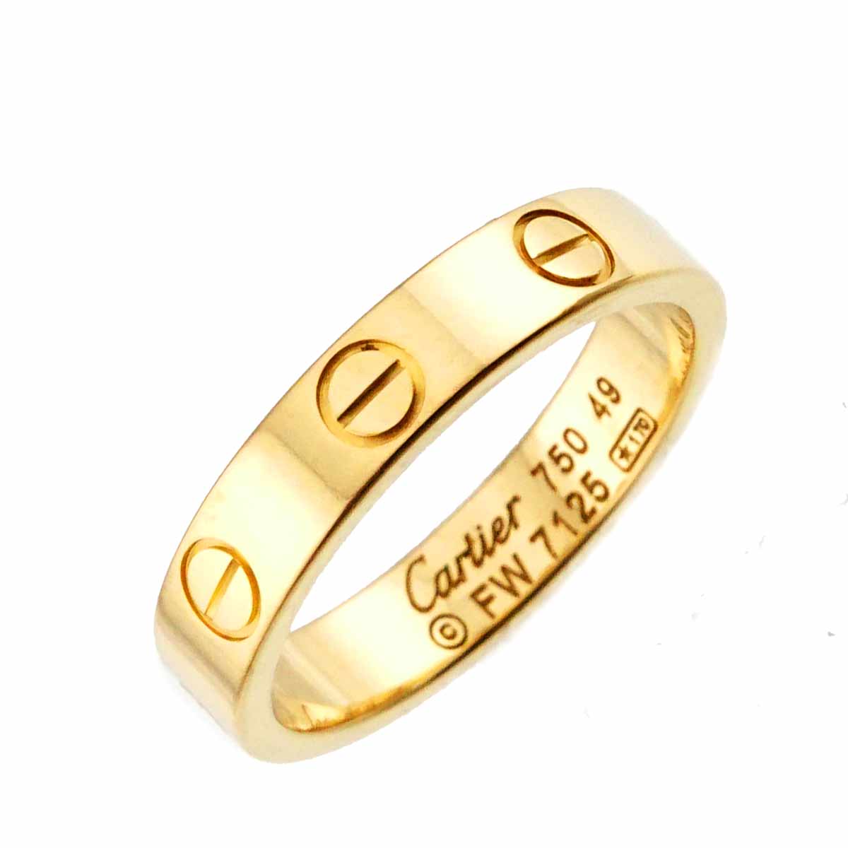 Mini Love Ring 18K Yellow Gold 750 size49 4.75-5(US)