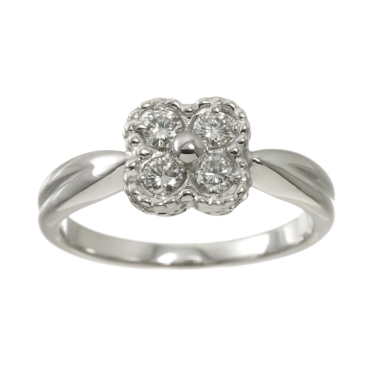 Diamond Ring 18K WG 750 size6(US)
