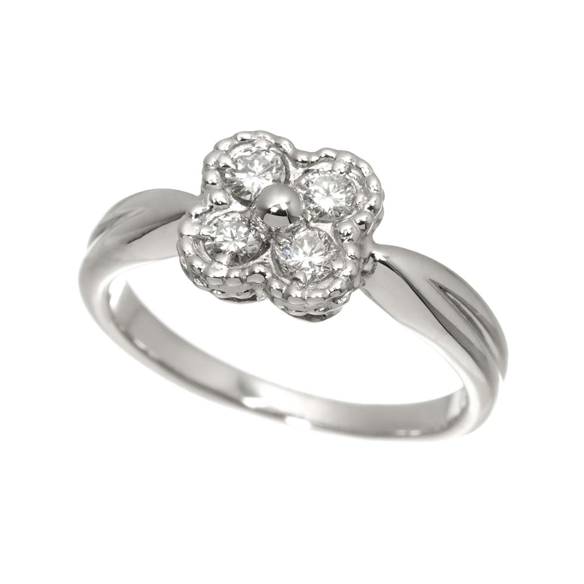Diamond Ring 18K WG 750 size6(US)