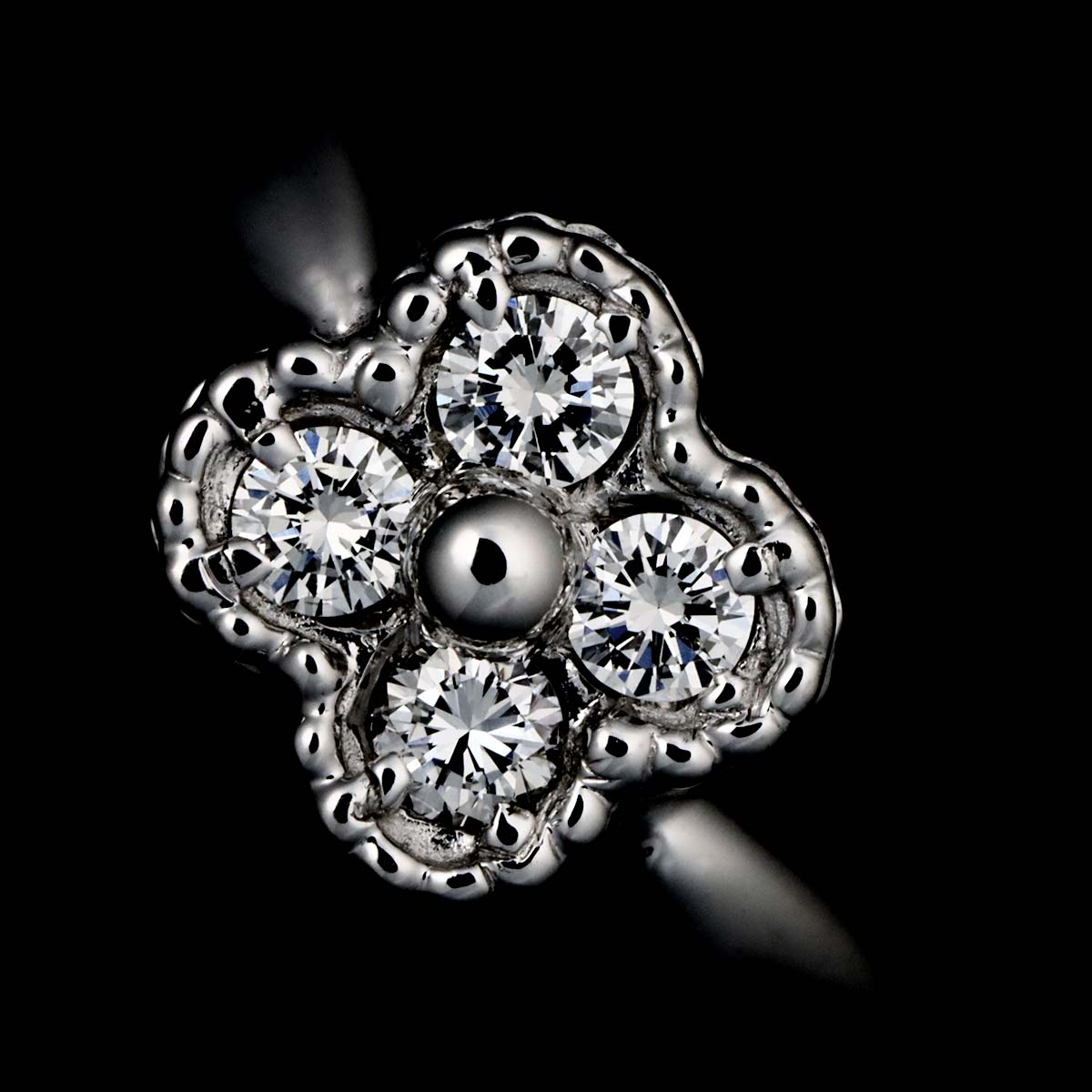 Diamond Ring 18K WG 750 size6(US)