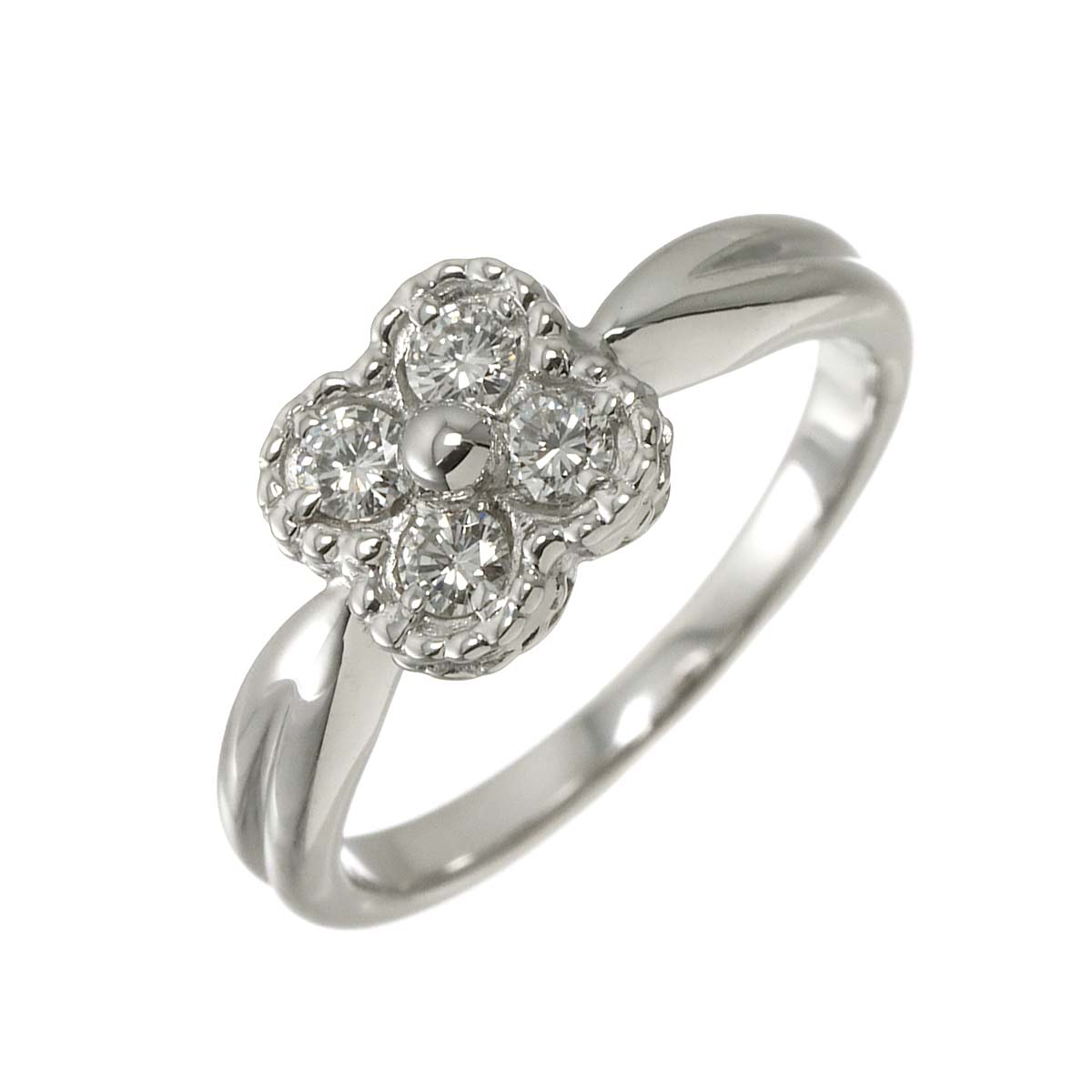 Diamond Ring 18K WG 750 size6(US)