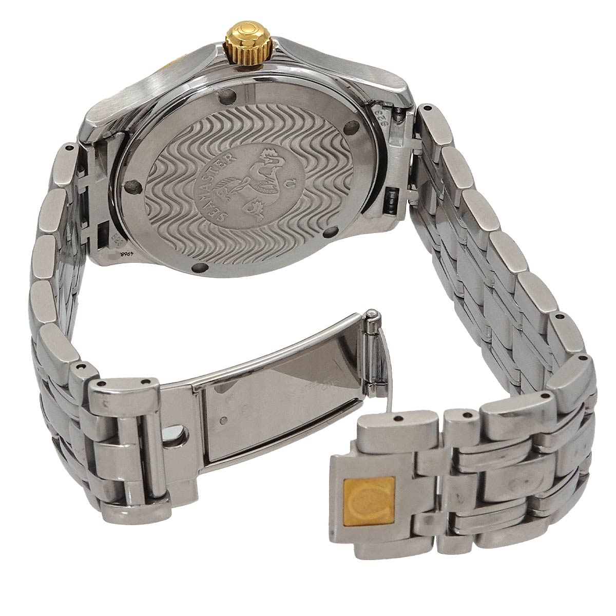 Seamaster Automatic Yellow Gold Blue Dial Mens Watch