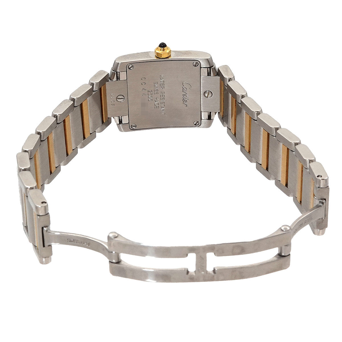 Tank Francaise SM W51007Q4 750 YG Quartz Cream Dial Ladies