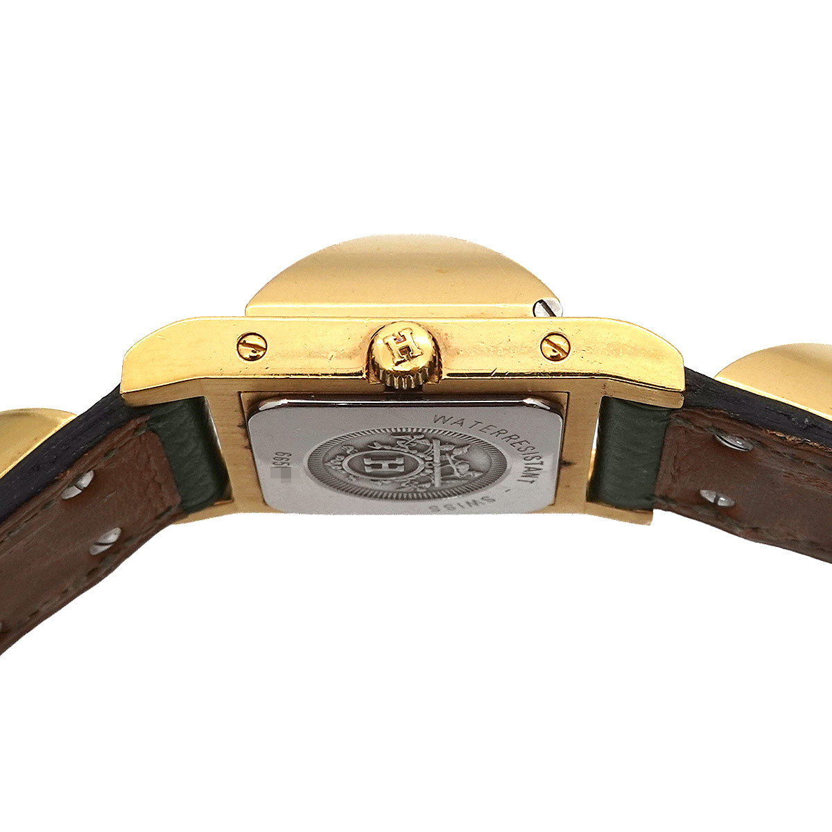 Medor Vintage pyramid Gold studs Quartz White Dial Ladies