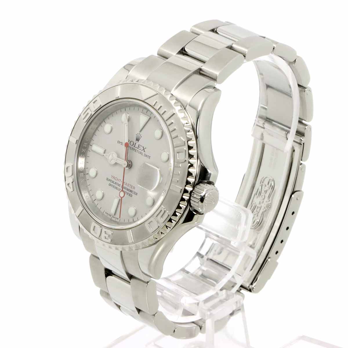 Yacht Master Rolesium 16622 Serial M Date PT Silver Dial Mens