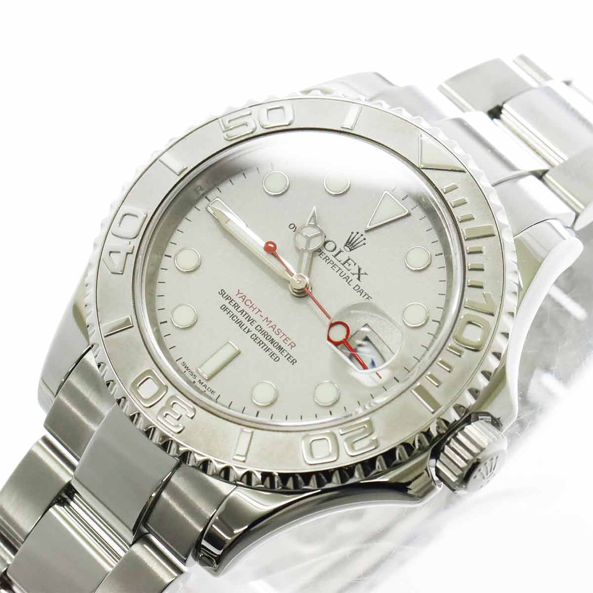 Yacht Master Rolesium 16622 Serial M Date PT Silver Dial Mens