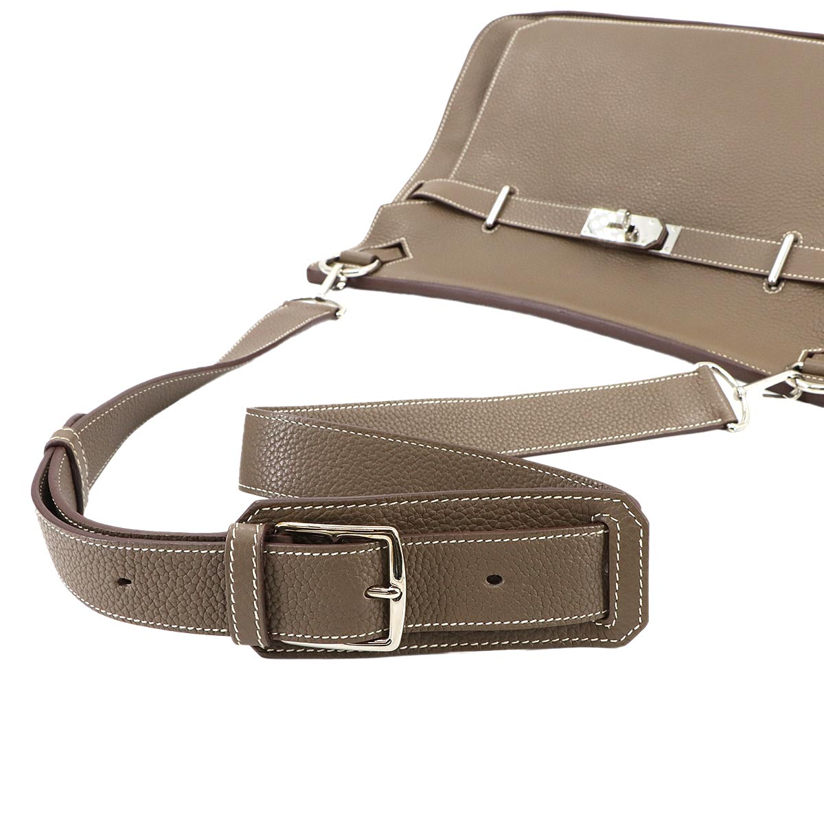 Jypsiere 34 Shoulder Bag Taurillon Clemence Etoupe Purse