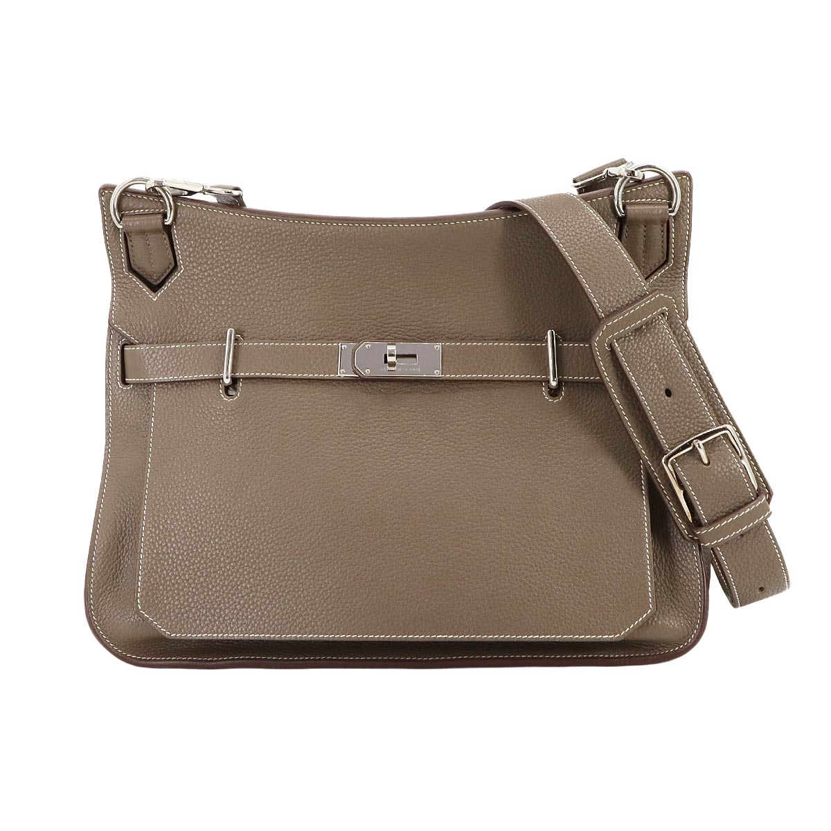 Jypsiere 34 Shoulder Bag Taurillon Clemence Etoupe Purse