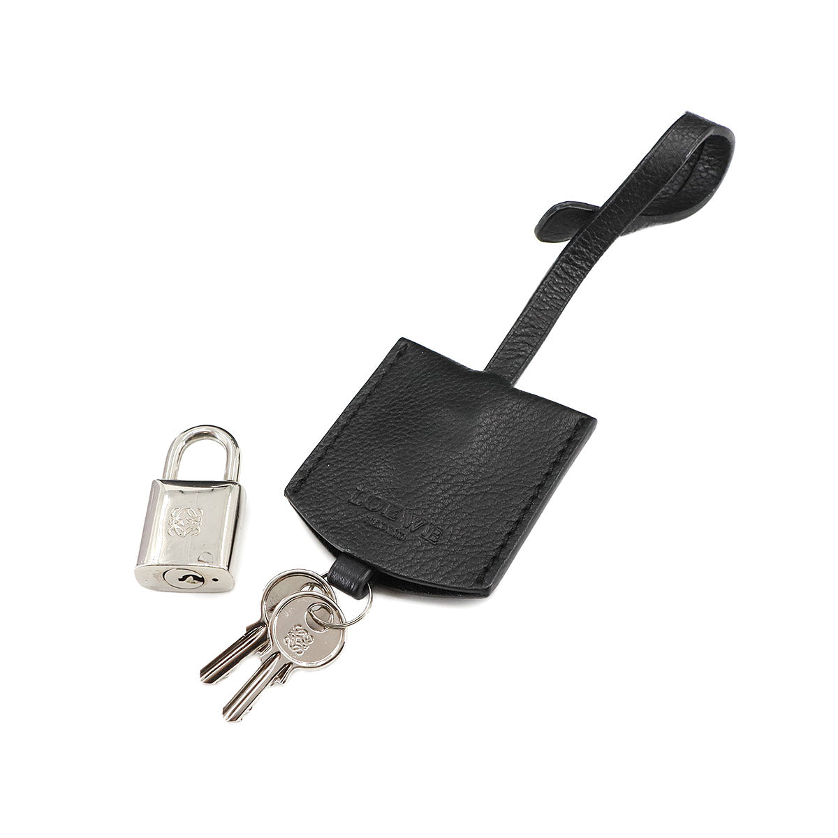 Amazona 36 Hand Bag Leather Black Anagram Purse