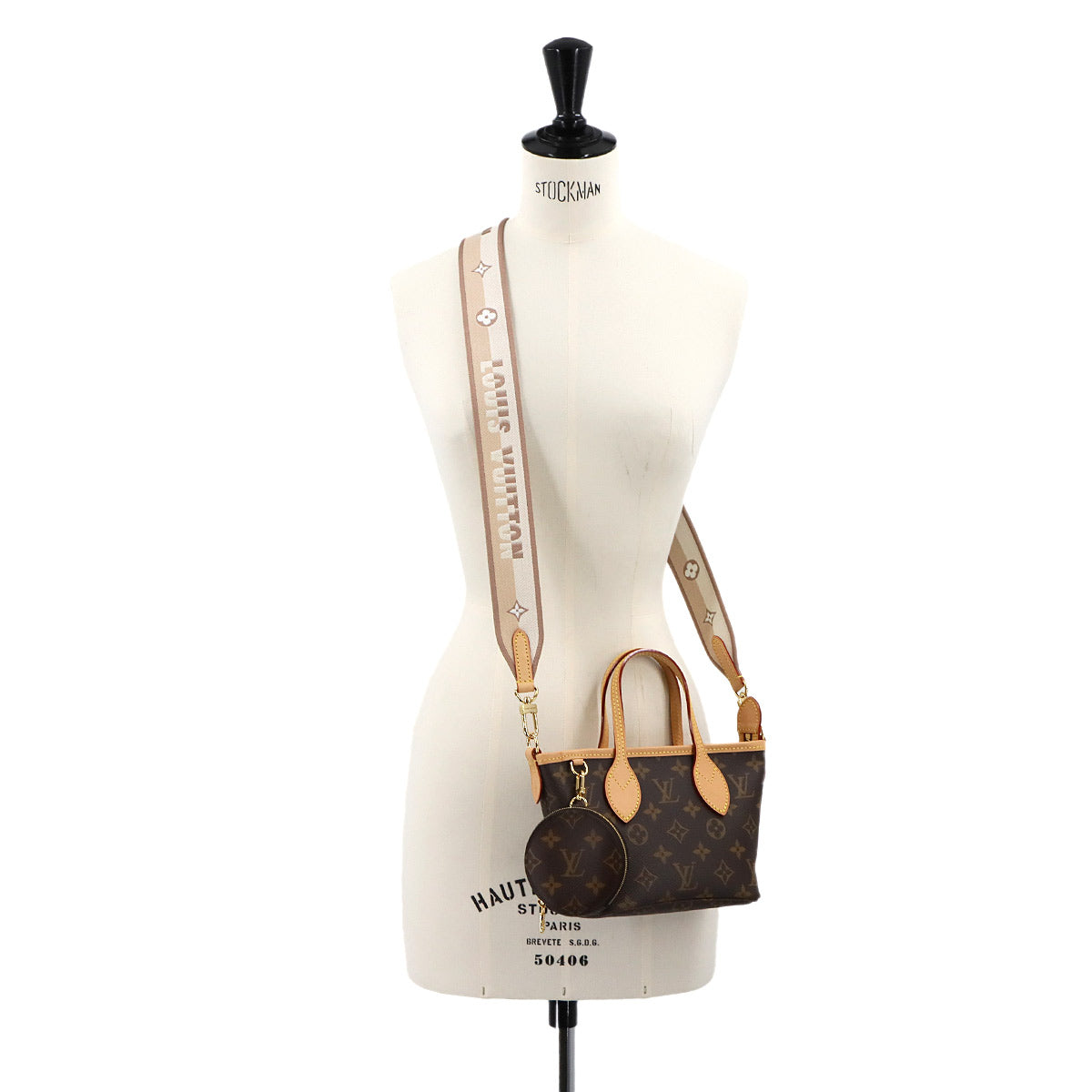 Monogram Neverfull BB Tote Shoulder Bag Brown M46705