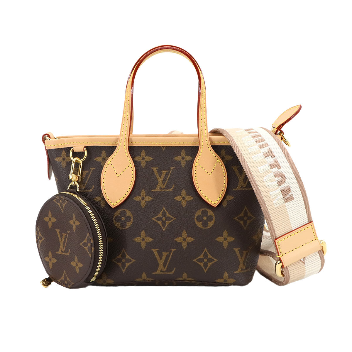 Monogram Neverfull BB Tote Shoulder Bag Brown M46705