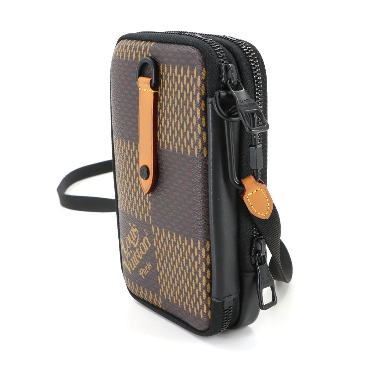 Damier Giant Double Phone Pouch Shoulder Bag N40377 NIGO