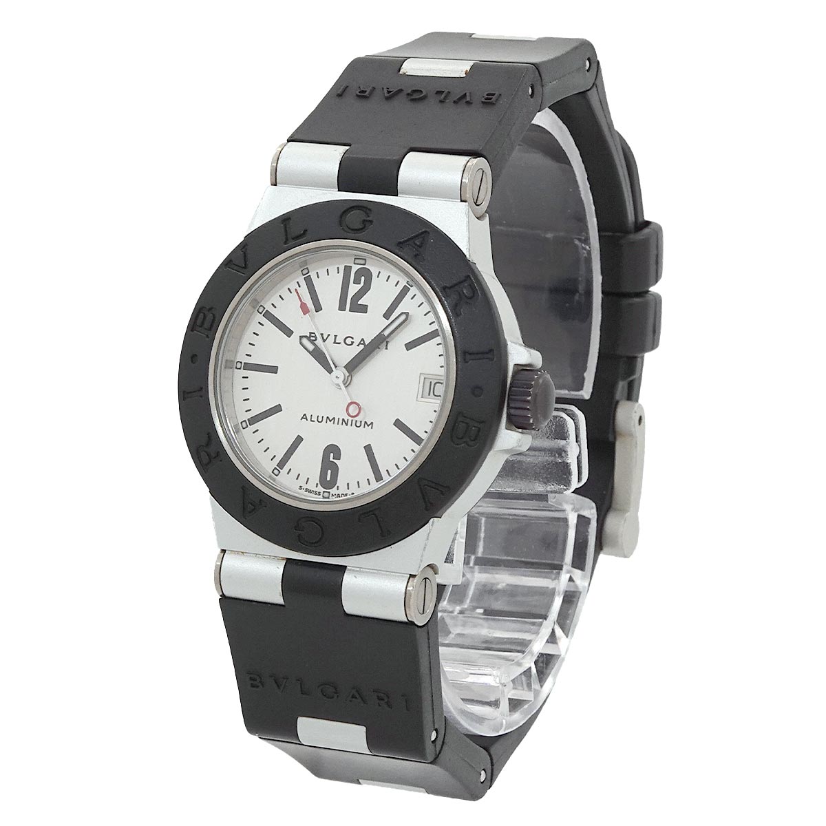 Aluminum AL32TA Date Quartz Silver Dial Boys Watch